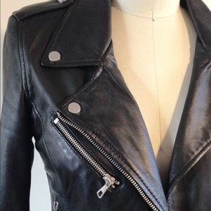 Zara Leather Moto Biker Jacket