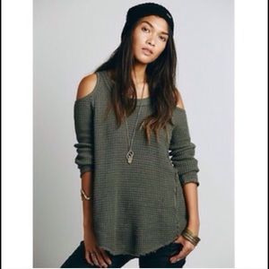 Free People Sunset Open Shoulder Pullover