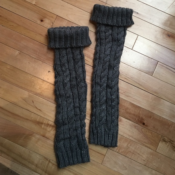 Gray sparkle Leg Warmers