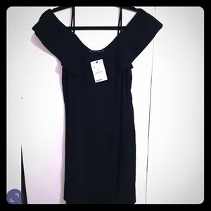 Brand New Zara Black Off the Shoulder Dress