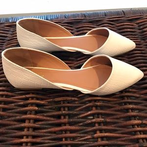 White flats. Worn once. Size 8.5
