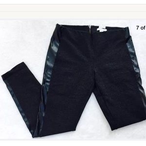 J.Crew GIGI PANT PONTE FAUX LEATHER TRIM SZ 10