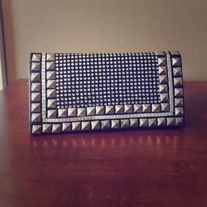Studded & blinged out clutch/purse