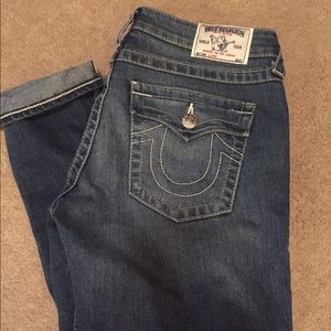 True religion cropped jeans