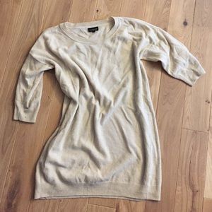 TOPSHOP cream sweater dress