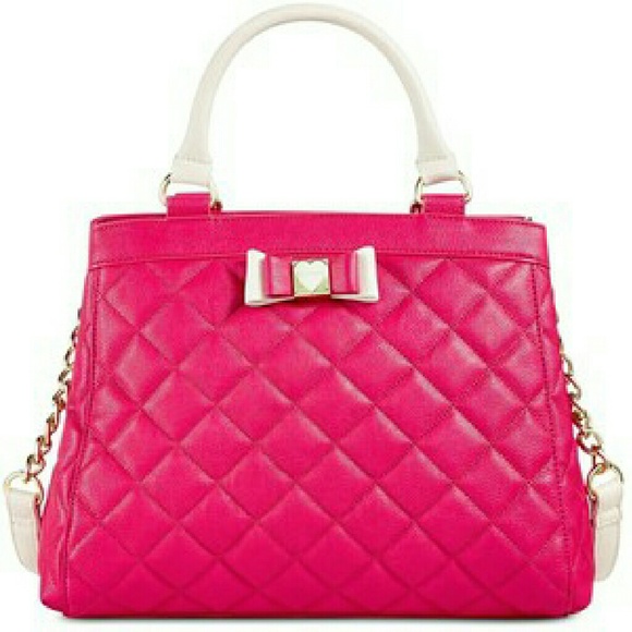 BRAND NEW Betsey Johnson quilted satchel