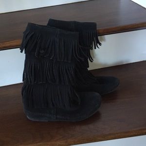 Minnetonka Fringe Boots