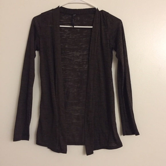 Marled Dark Brown Thin Cardigan