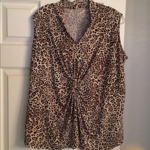 Leopard print dressy top