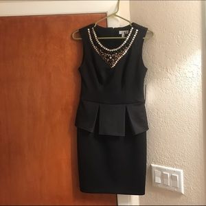 Bisou Bisou embellished peplum dress
