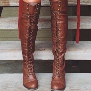 Knee High Combat Boots