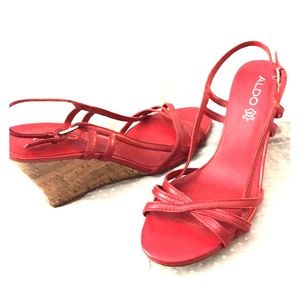 Red Aldo Wedges