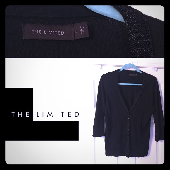 Black cardigan with sparkle detail