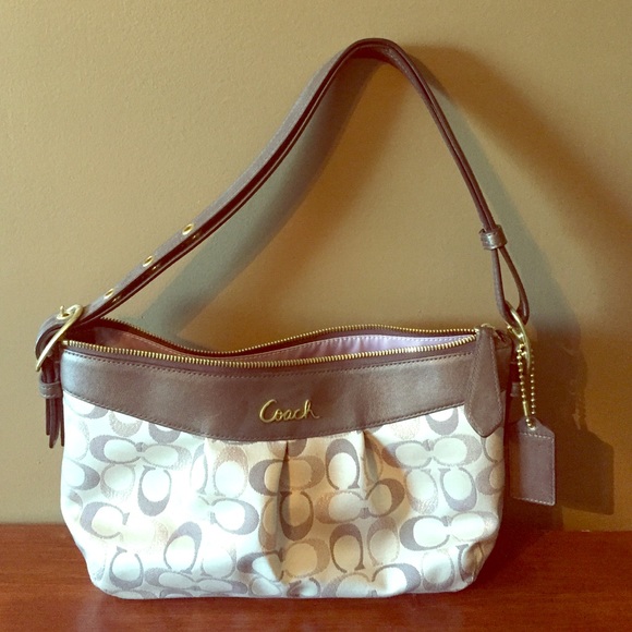 Coach shoulder bag with metallic details
