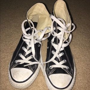 Black high top converse