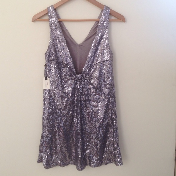 NYE Forever 21 Low Back Sequin Mini Dress - Picture 1 of 6