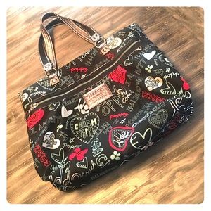 🍒Coach, Poppy, graffiti, large bag🍒