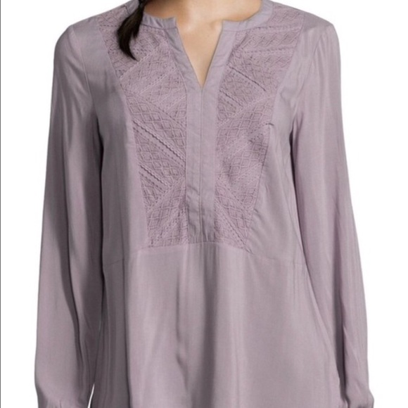 Mandarin collar tunic- Lavender