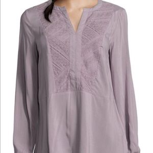 Mandarin collar tunic- Lavender