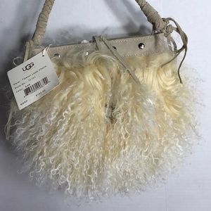 UGG TIBETAN LAMB CHARM HANDBAG