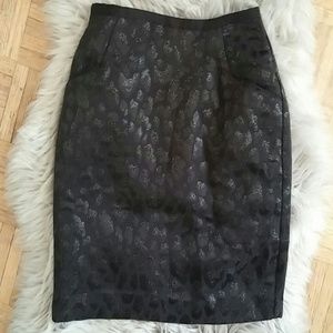 HM Black Shimmer Leopard Print Mini SZ 4