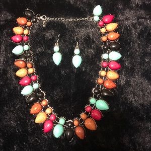 Necklace and earrings