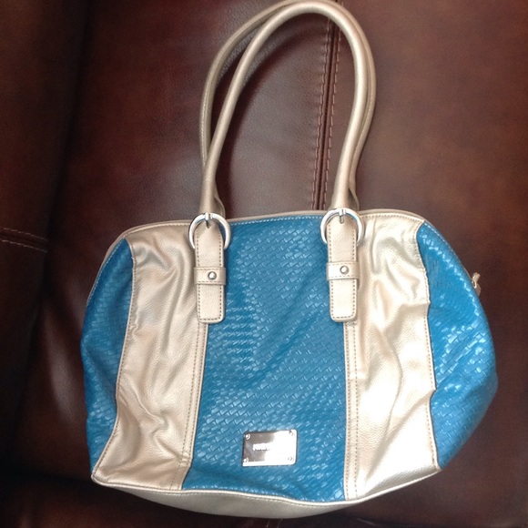Silver and blue Nine West purse