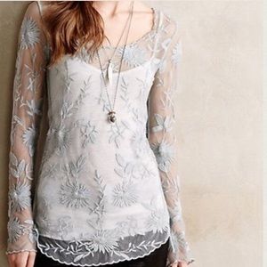 Anthropologie- by everleigh- sheer lace top💫