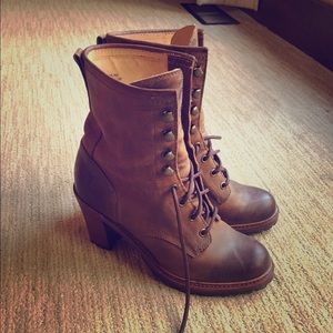 Frye Lucy Lace Up Boots