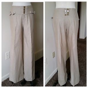 Anthropologie 'Elevenses' wide leg trousers.