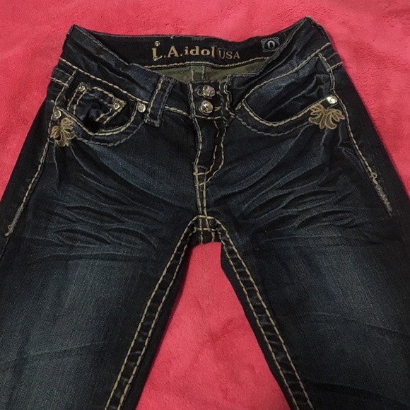 BLING BLING SKINNY JEANS SIZE 0 - Picture 4 of 5