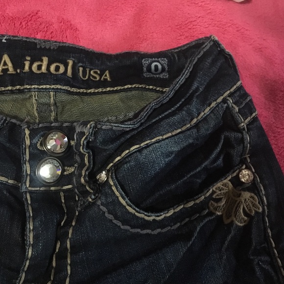 BLING BLING SKINNY JEANS SIZE 0 - Picture 5 of 5