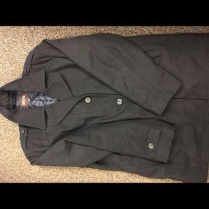 Black Michael Kors double breasted pea coat