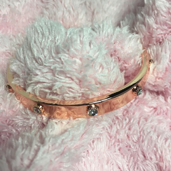 Rose Gold Rhinestone Bangle