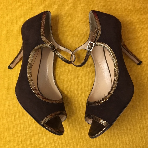 Kate Spade Brown Suede Open Toe Shoes