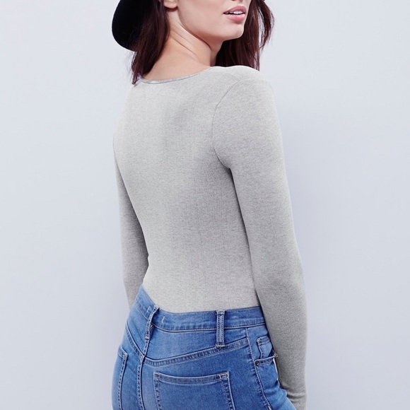 NWT Free People Seamless Lace-Up Layering Top - Picture 3 of 4