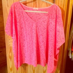 Neon Pink Lace Shirt