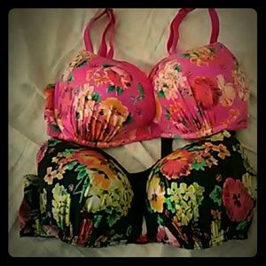 SALE 2 for $10 Vintage floral Aerie bras