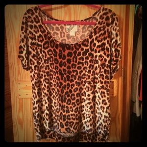 Lucky Brand Velvet Cheetah Print Shirt