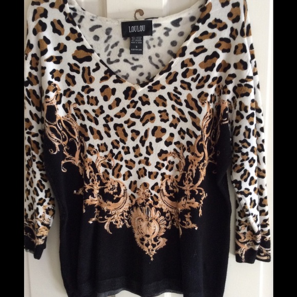 Brown and Black Animal Print Fashion Top