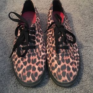 Leopard printed vans