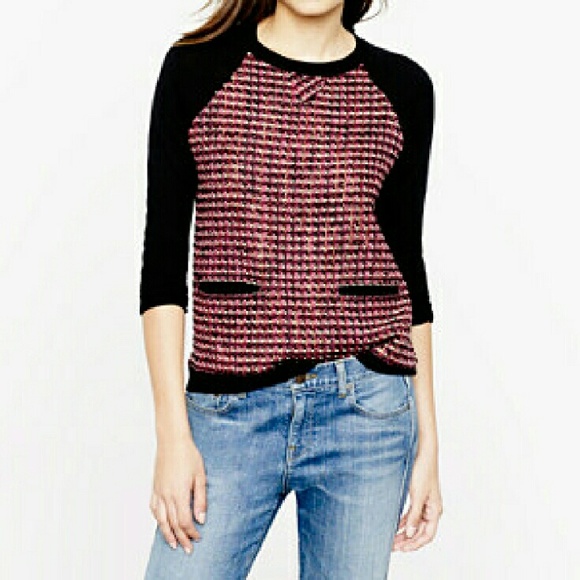 J. Crew Sweaters - NWT J.Crew Tweed-front Merino Sweater