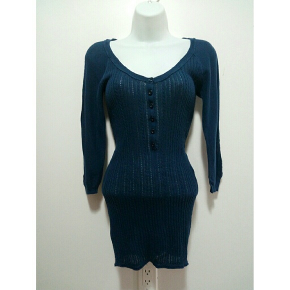 American Eagle dark blue see-through long sweater