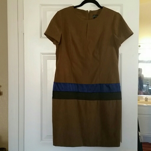 Size 6 olive Green to brown dress.