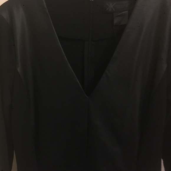 NEW Kardashian Black dress with faux leather front - Picture 2 of 2