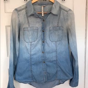 Lauren Conrad chambray button-up