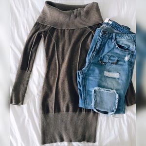 Long Sleeve Open Neck Top/sweatshirt