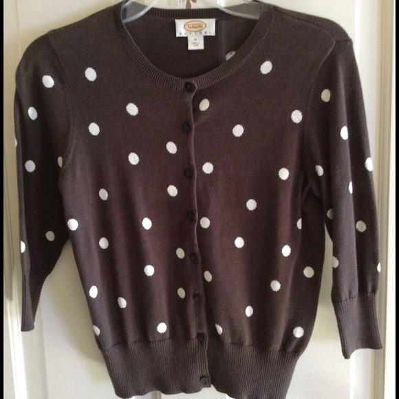 Brown w/white Polka Dots Sweater