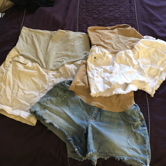 3 Maternity Shorts w/ Belly Band