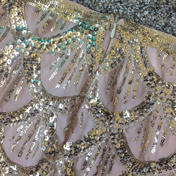 🌟NWT, Sequin Skirt - Salmon & Gold, Small 🌟 - Picture 2 of 4